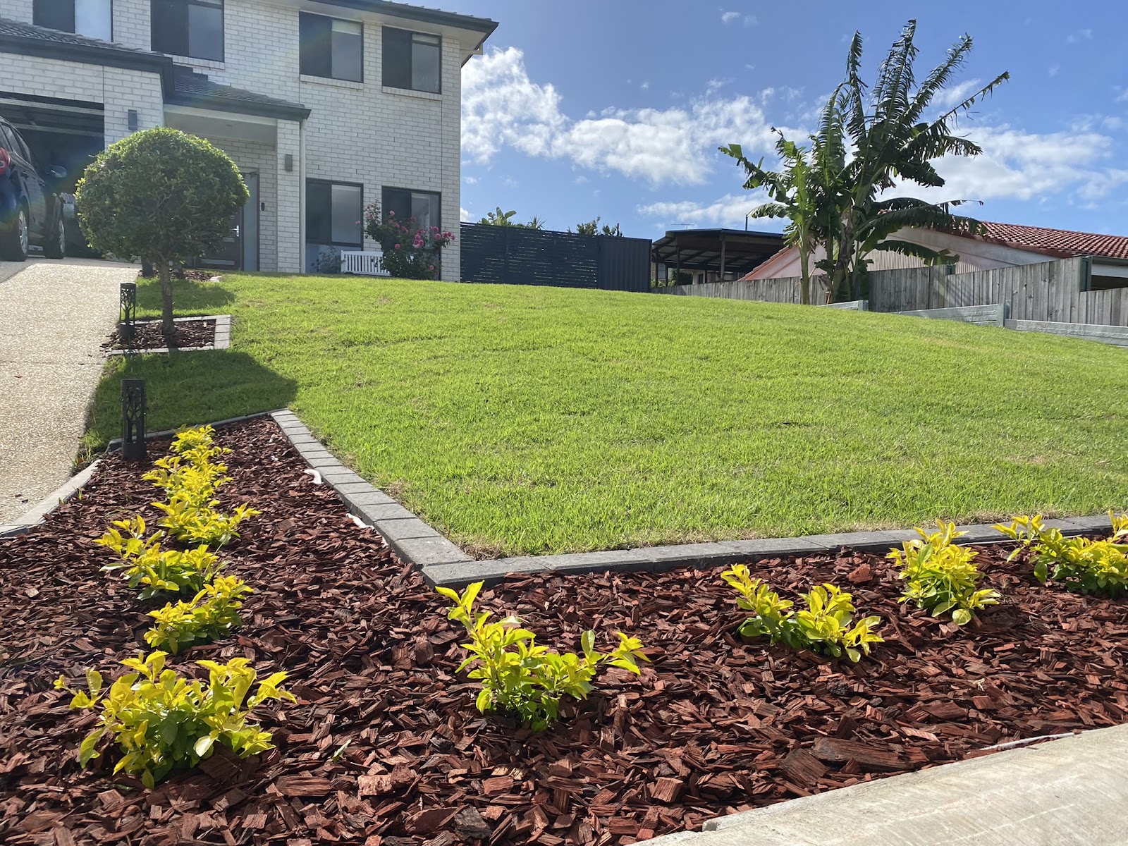 Finished Cashmere Landscaping turf and garden bed project